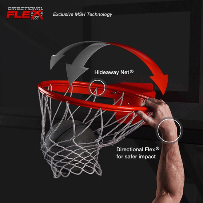 Basketball Hoop Rim 180° Pro Flex Mega Slam Hoops