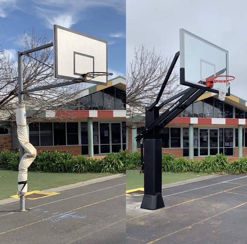 Education - Mega Slam Hoops in schools - Before and After